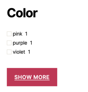 Screenshot of some checkboxes for choosing some colors, and a "show more" button