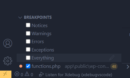 Debugger breakpoints