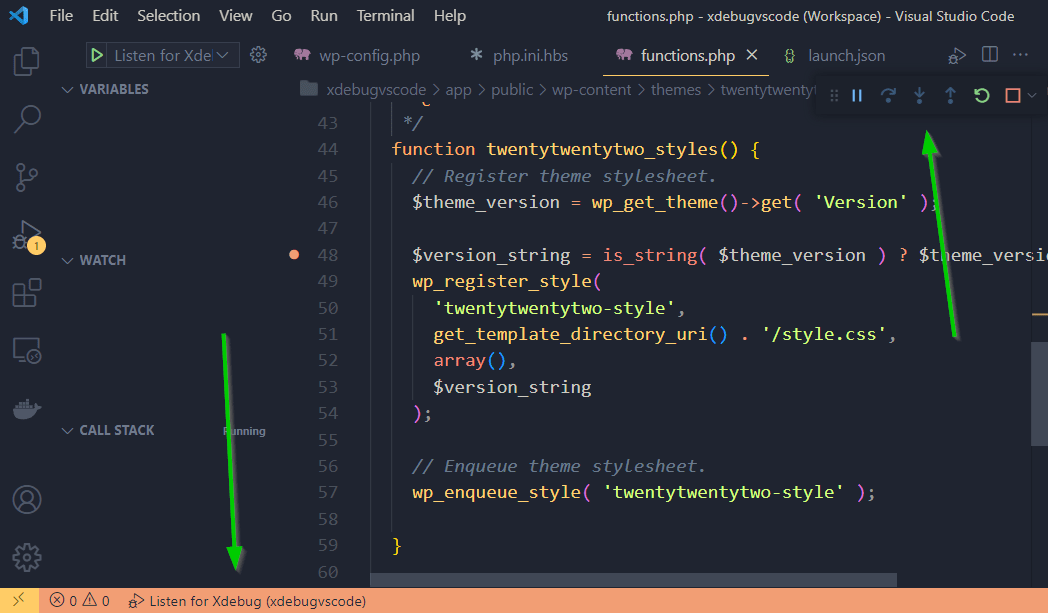 Listening for debugger