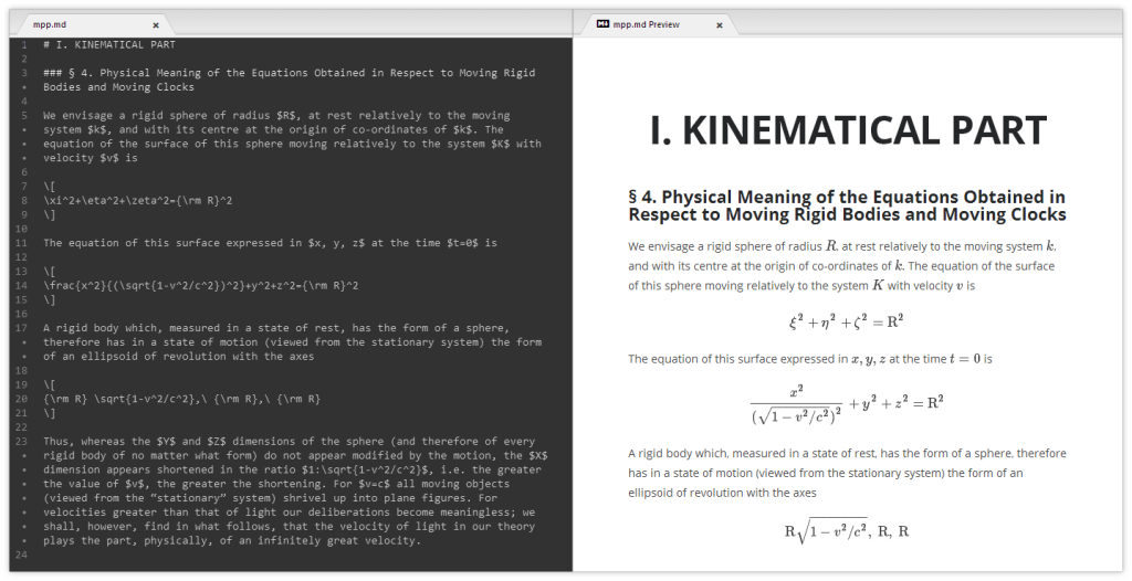 Markdown Preview Plus package for Atom screenshot