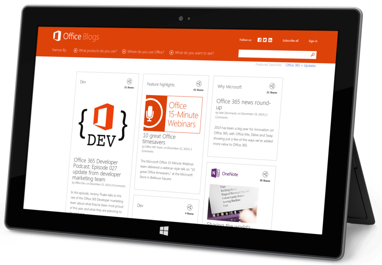 Microsoft Office Blogs, WordPress